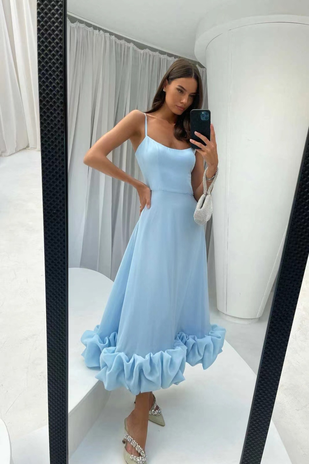 Spring and summer stereoscopic dress for women