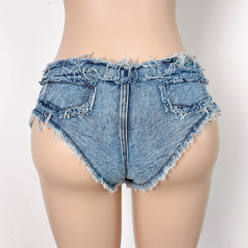 Sexy large yard jeans high elastic shorts for women
