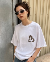 Pure cotton Casual fashion loose short sleeve T-shirt