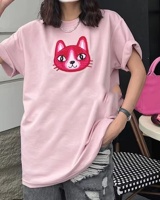 Loose pure cotton kitty Casual all-match T-shirt