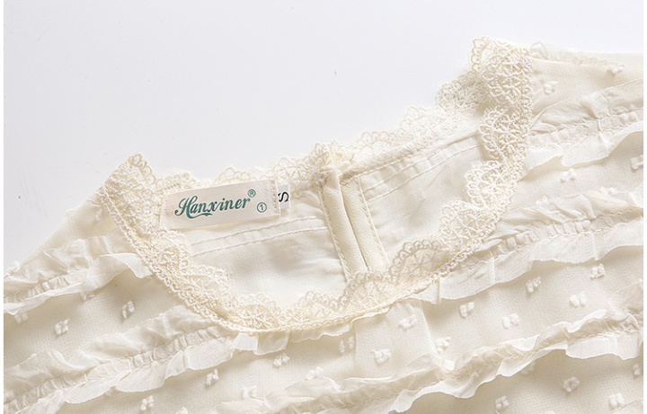 Unique lace tops France style chiffon shirt for women