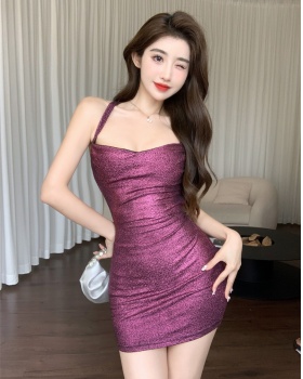 Tight slim sexy dress package hip sleeveless T-back