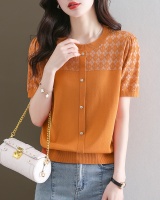 Summer knitted T-shirt Western style tops for women