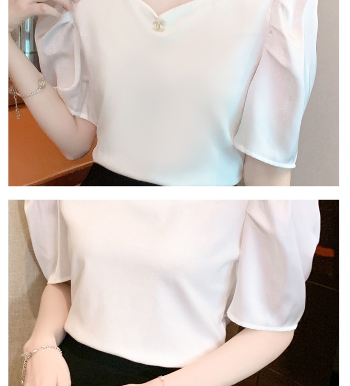 Summer all-match T-shirt Korean style tops for women