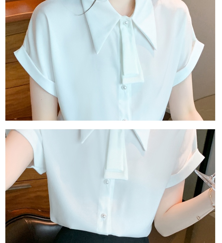 All-match satin shirt Korean style tops for women