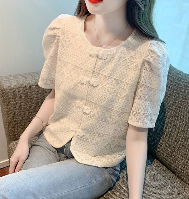 All-match Chinese style shirt summer lace tops