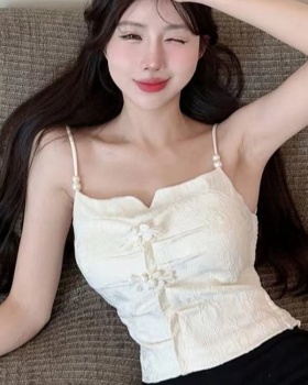 Beauty back spicegirl vest Chinese style summer tops for women