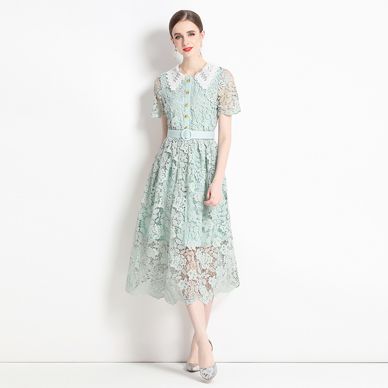 Big skirt lace embroidery dress