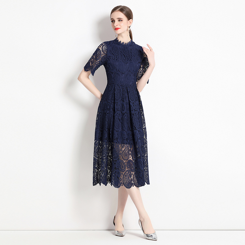 Lace big skirt embroidery dress