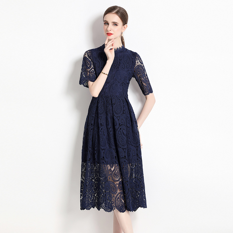 Lace big skirt embroidery dress