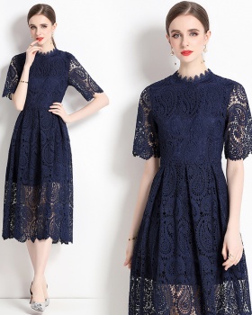 Lace big skirt embroidery dress