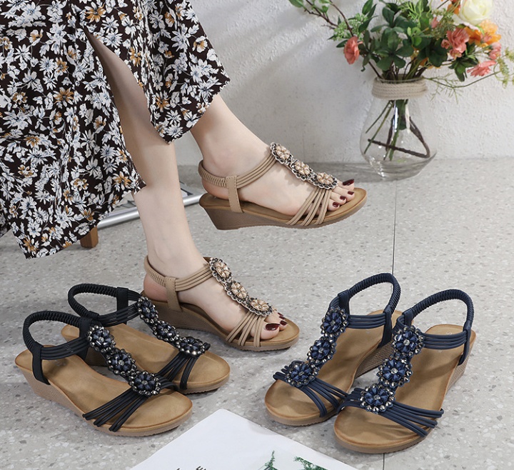 Cozy large yard shoes flowers Bohemian style sandals