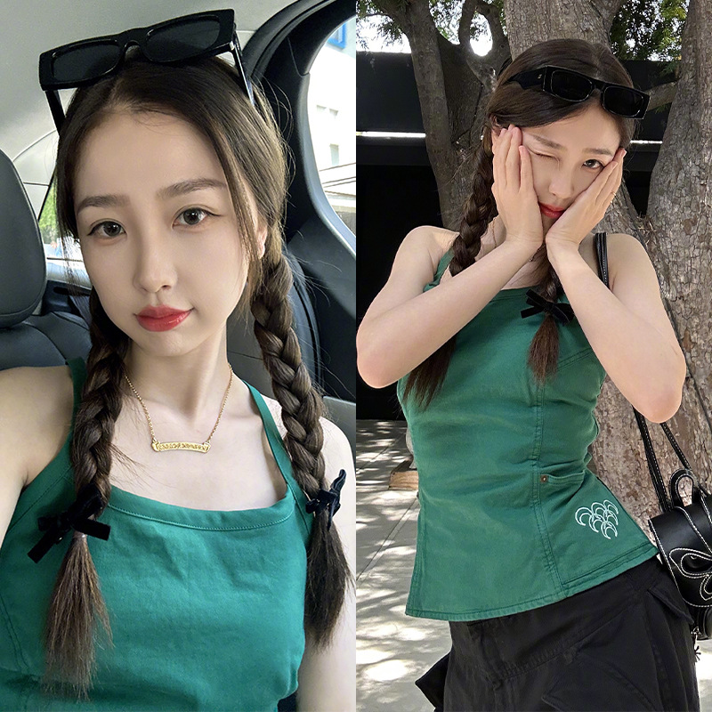 Sling green fashion vest spicegirl halter sexy tops