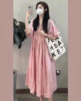 Fashion and elegant pink dress lady long dress for women