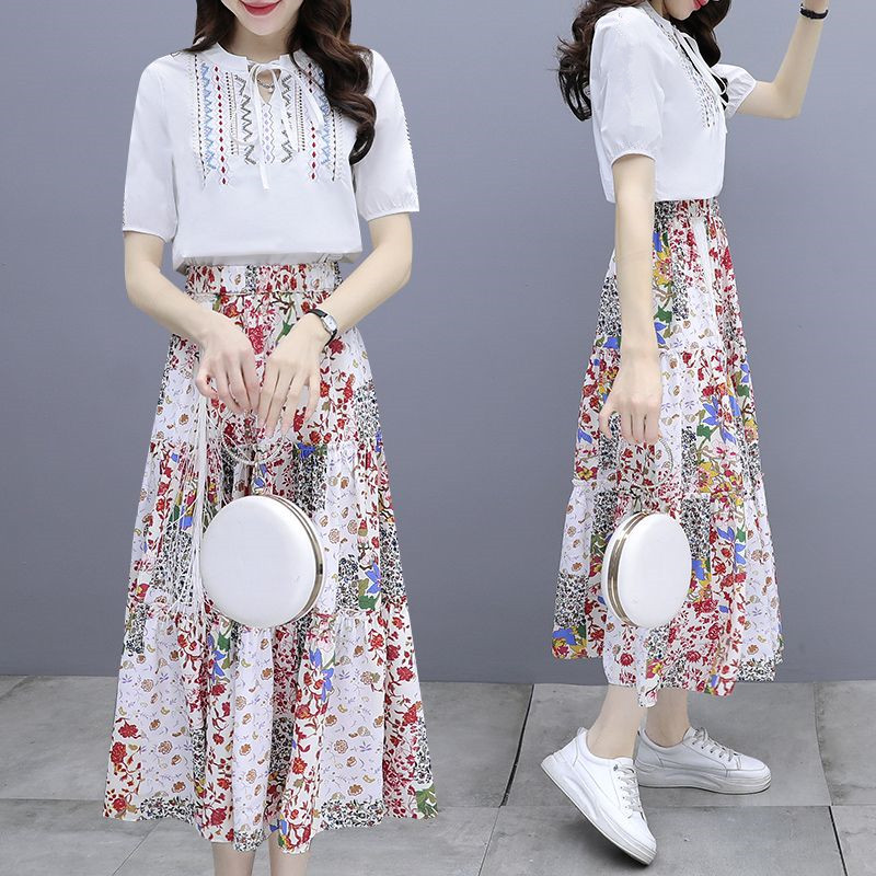 Fashion skirt Korean style dress 2pcs set for women