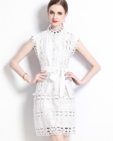 Lace temperament France style hollow slim dress for women