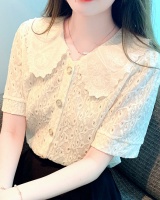 Lace doll collar shirt summer tops for women