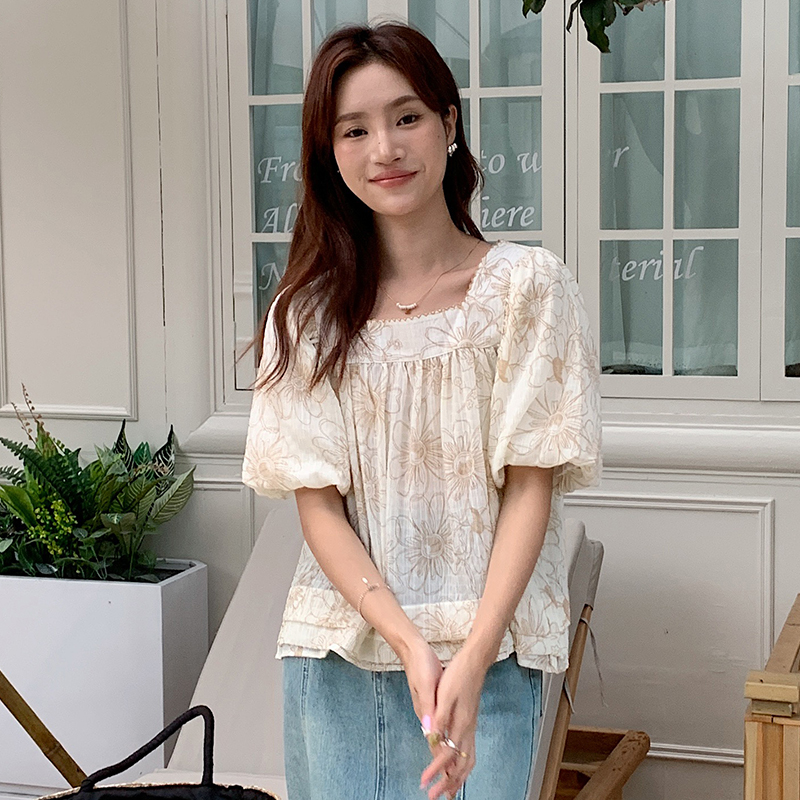 Korean style loose shirt summer tops for women
