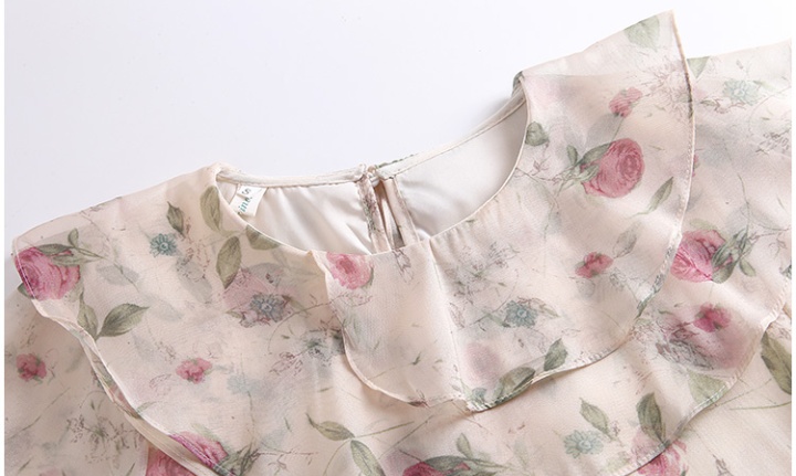 France style spring and summer tops lotus leaf edges shirt