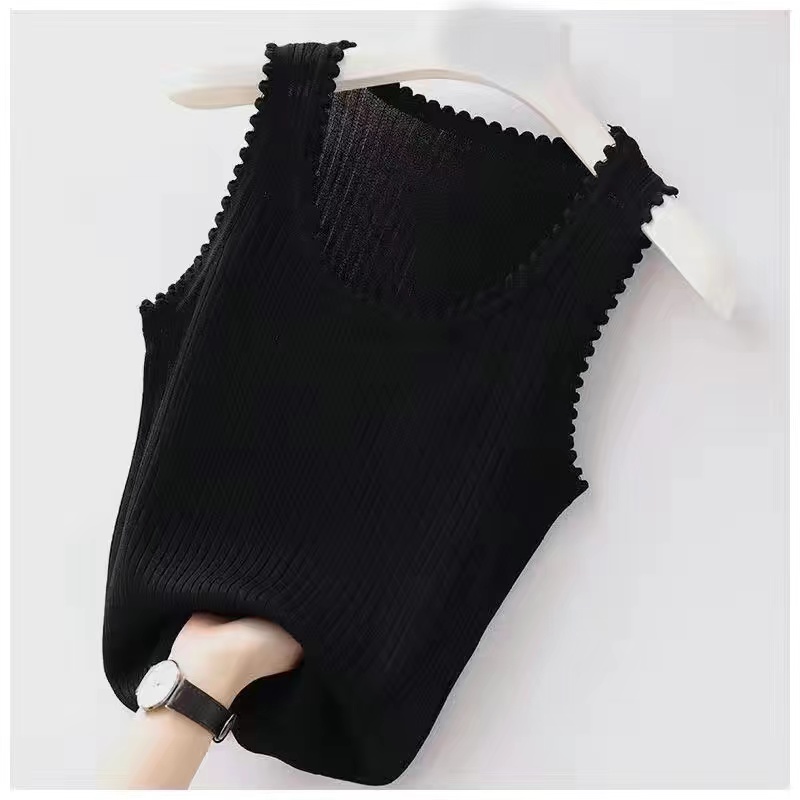 Pure all-match sling vest bottoming knitted tops for women