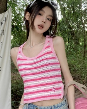 Small sling bottoming vest pink spicegirl short tops