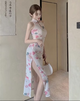Light gauze cheongsam Chinese style retro dress for women