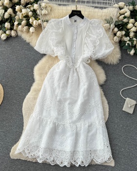 Tender lady white lace summer dress for women