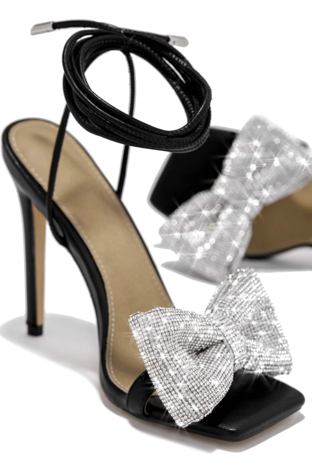 Fashion rhinestone stilettos bandage sandals for women