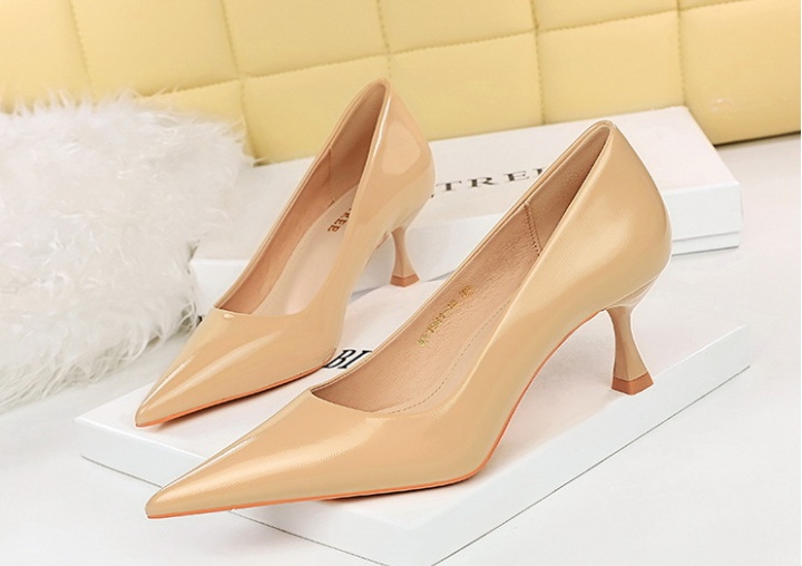 Fashion patent leather simple profession shoes for women
