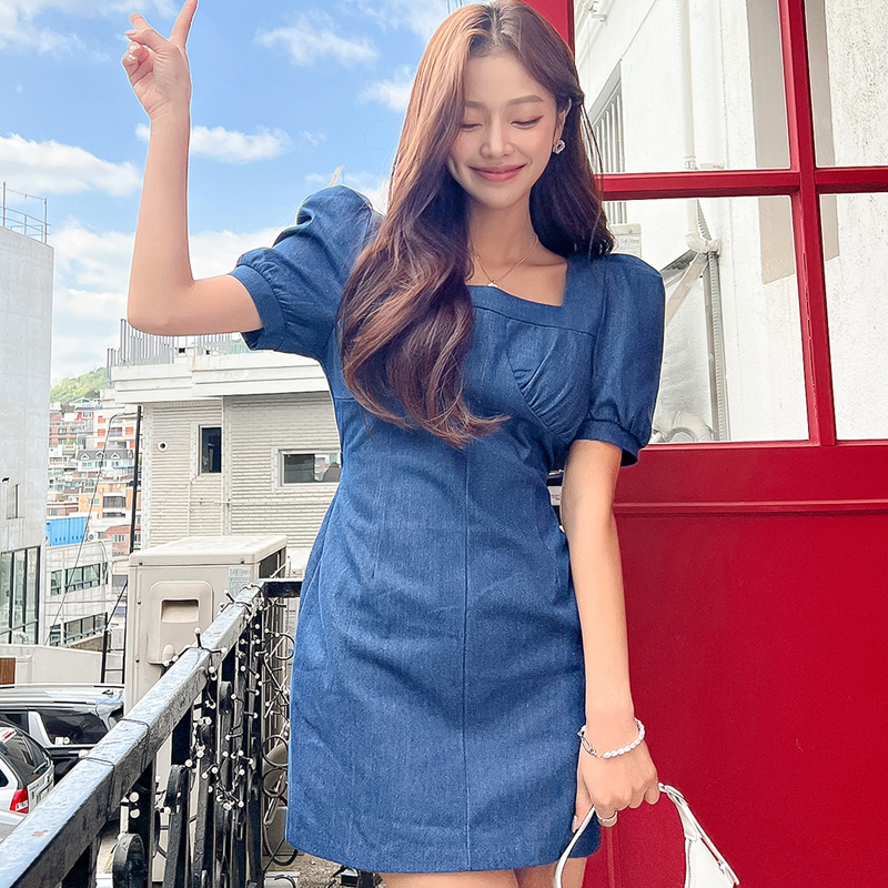 Korean style summer Casual slim dress for women