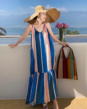 Vacation unique frenum long dress long summer dress