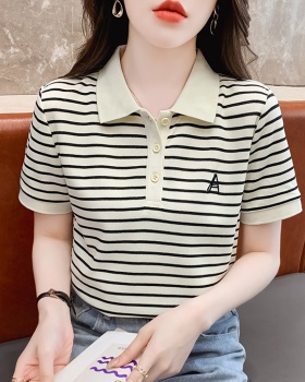 All-match cozy Casual tops mixed colors fashion T-shirt