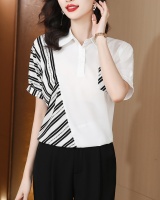 Mixed colors chiffon shirt temperament tops for women