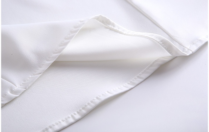 Summer white shirt lotus leaf edges tops for women