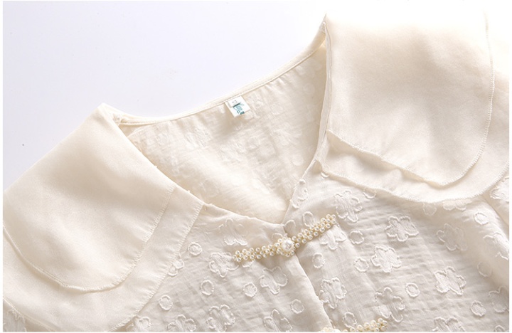 Summer doll collar sweet shirt short sleeve lace tops