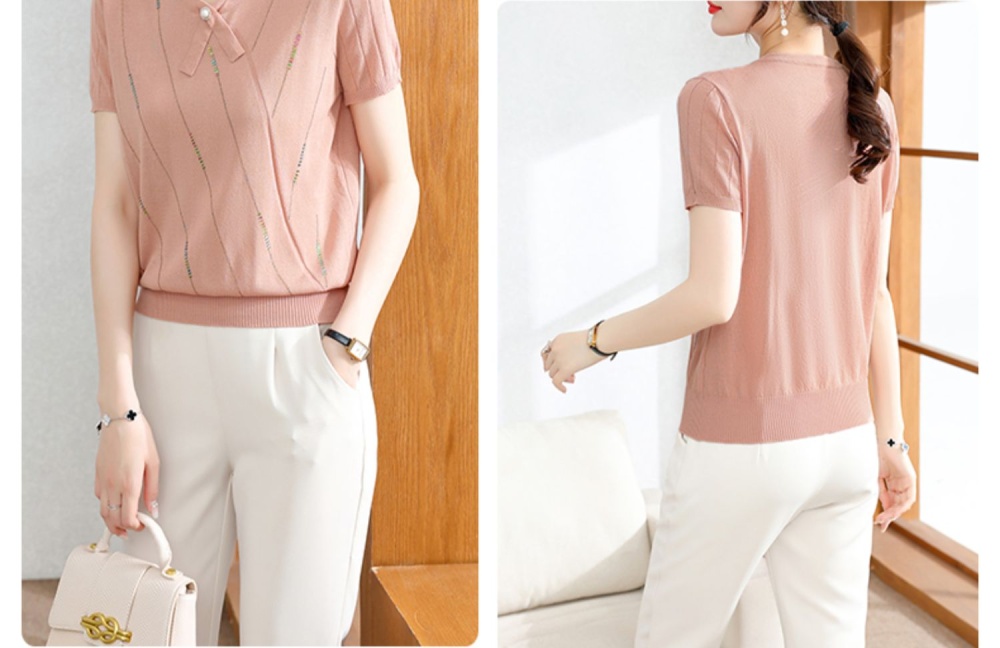 Middle-aged tops summer small shirt for women