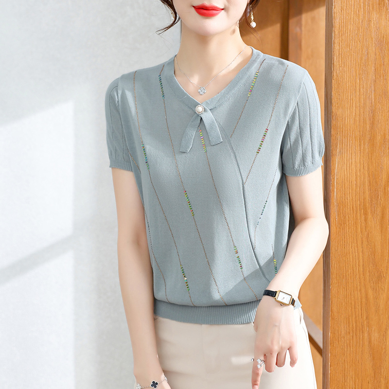 Middle-aged tops summer small shirt for women