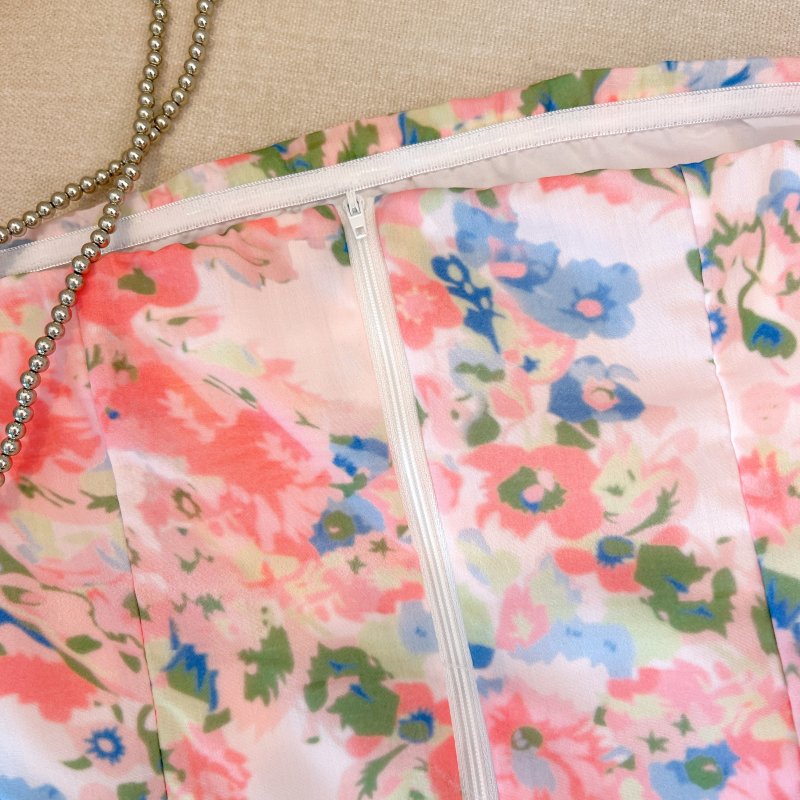 Sling floral tops tie dye fold vest for women