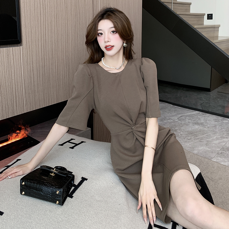 Korean style slim fashion temperament dress for women
