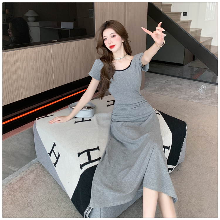 Halter sexy slim Korean style summer France style dress