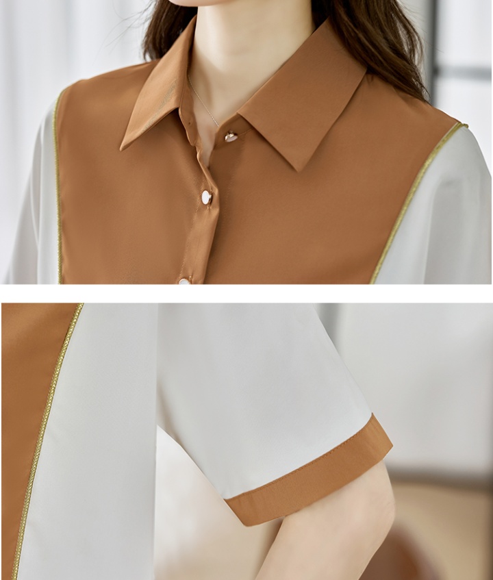 Summer profession shirt short sleeve tops for women