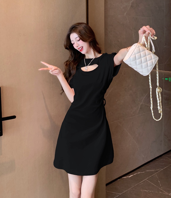 Hollow summer temperament slim dress