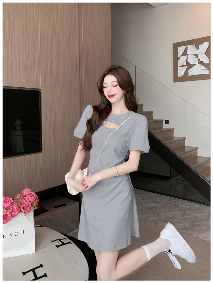 Hollow summer temperament slim dress