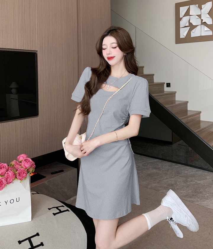 Hollow summer temperament slim dress