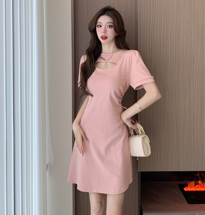 Hollow summer temperament slim dress