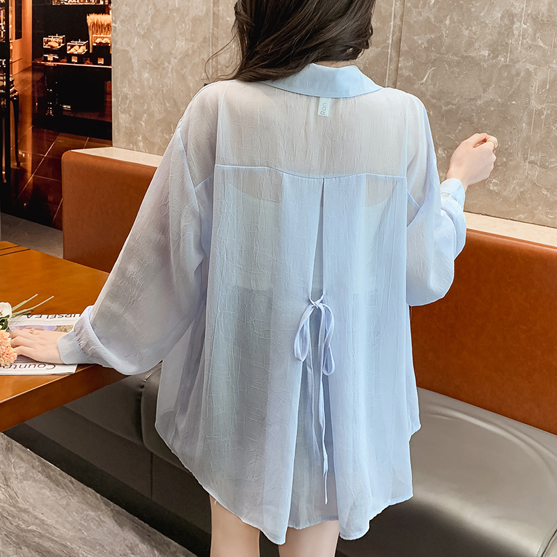 Ice silk cardigan breathable thin coat for women