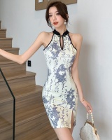 Halter split dress package hip Chinese style cheongsam