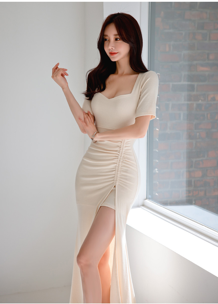 Slim summer Korean style pullover sweet knitted dress