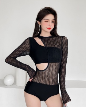 Conjoined sexy conservatism slim summer swimwear for women