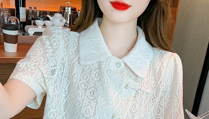 Summer Korean style shirt hollow all-match tops for women
